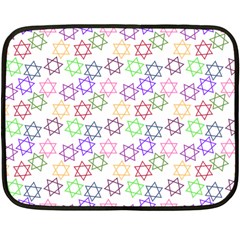 Star Space Color Rainbow Pink Purple Green Yellow Light Neons Fleece Blanket (mini) by Mariart