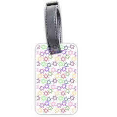 Star Space Color Rainbow Pink Purple Green Yellow Light Neons Luggage Tags (one Side)  by Mariart