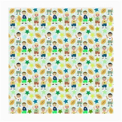 Kids Football Players Playing Sports Star Medium Glasses Cloth by Mariart