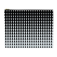 Triangle Black White Wave Chevron Cosmetic Bag (xl)