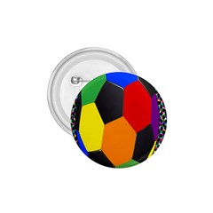 Team Soccer Coming Out Tease Ball Color Rainbow Sport 1 75  Buttons by Mariart