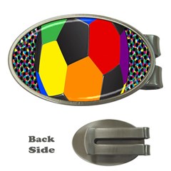 Team Soccer Coming Out Tease Ball Color Rainbow Sport Money Clips (oval) 