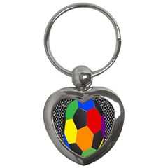 Team Soccer Coming Out Tease Ball Color Rainbow Sport Key Chains (heart) 