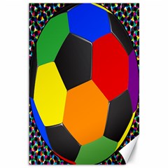 Team Soccer Coming Out Tease Ball Color Rainbow Sport Canvas 12  X 18   by Mariart