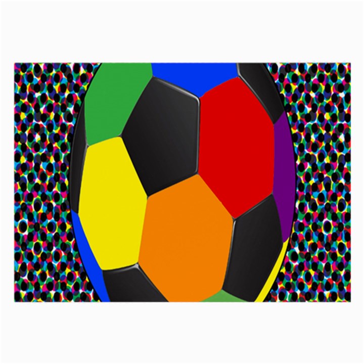 Team Soccer Coming Out Tease Ball Color Rainbow Sport Large Glasses Cloth