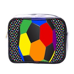 Team Soccer Coming Out Tease Ball Color Rainbow Sport Mini Toiletries Bags by Mariart