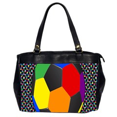 Team Soccer Coming Out Tease Ball Color Rainbow Sport Office Handbags (2 Sides)  by Mariart