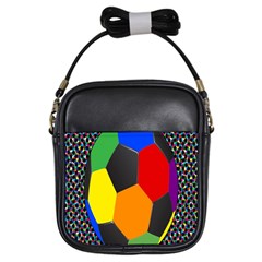 Team Soccer Coming Out Tease Ball Color Rainbow Sport Girls Sling Bags by Mariart