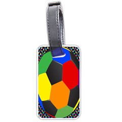 Team Soccer Coming Out Tease Ball Color Rainbow Sport Luggage Tags (one Side)  by Mariart