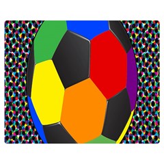 Team Soccer Coming Out Tease Ball Color Rainbow Sport Double Sided Flano Blanket (medium) 