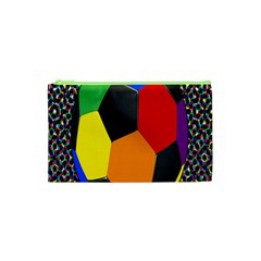 Team Soccer Coming Out Tease Ball Color Rainbow Sport Cosmetic Bag (xs)