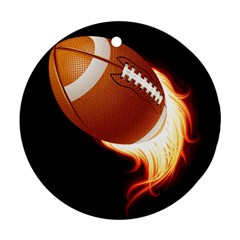 Super Football American Sport Fire Ornament (round)