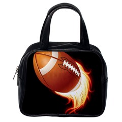 Super Football American Sport Fire Classic Handbags (one Side)