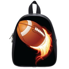 Super Football American Sport Fire School Bags (small)  by Mariart