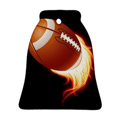 Super Football American Sport Fire Ornament (bell) by Mariart