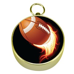 Super Football American Sport Fire Gold Compasses by Mariart