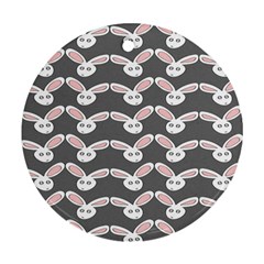 Tagged Bunny Illustrator Rabbit Animals Face Ornament (round)
