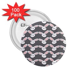 Tagged Bunny Illustrator Rabbit Animals Face 2 25  Buttons (100 Pack) 