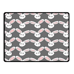 Tagged Bunny Illustrator Rabbit Animals Face Fleece Blanket (small) by Mariart