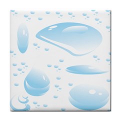 Water Drops Bubbel Rain Blue Circle Tile Coasters by Mariart