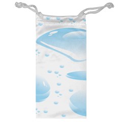 Water Drops Bubbel Rain Blue Circle Jewelry Bag