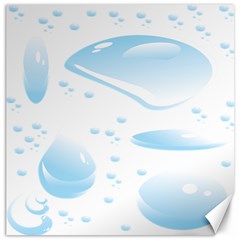Water Drops Bubbel Rain Blue Circle Canvas 16  X 16   by Mariart