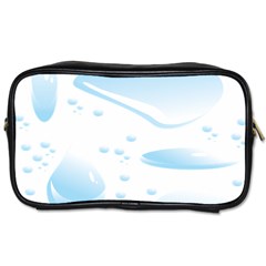 Water Drops Bubbel Rain Blue Circle Toiletries Bags 2-side by Mariart