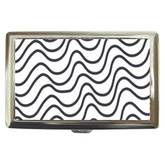 Wave Waves Chefron Line Grey White Cigarette Money Cases by Mariart