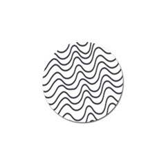 Wave Waves Chefron Line Grey White Golf Ball Marker (4 Pack)