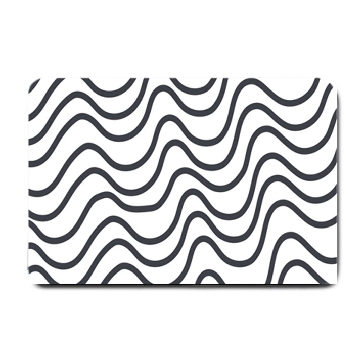 Wave Waves Chefron Line Grey White Small Doormat 