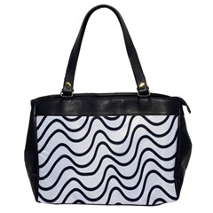 Wave Waves Chefron Line Grey White Office Handbags by Mariart