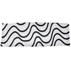 Wave Waves Chefron Line Grey White Body Pillow Case Dakimakura (two Sides) by Mariart