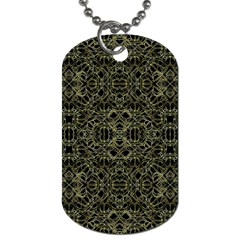 Golden Geo Tribal Pattern Dog Tag (one Side) by dflcprints