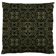 Golden Geo Tribal Pattern Standard Flano Cushion Case (two Sides)