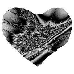 Big Bang Large 19  Premium Flano Heart Shape Cushions by ValentinaDesign