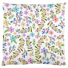 Twigs And Floral Pattern Large Cushion Case (one Side) by Coelfen
