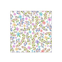 Twigs And Floral Pattern Satin Bandana Scarf by Coelfen