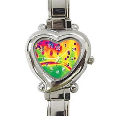 Lights Heart Italian Charm Watch by ValentinaDesign