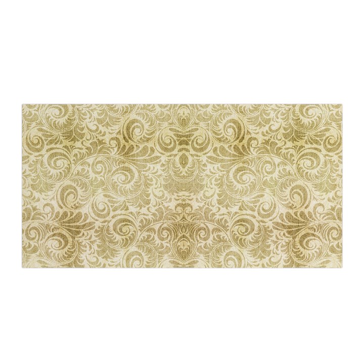 Gold Romantic Flower Pattern Satin Wrap