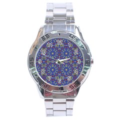 Colorful Ethnic Design Stainless Steel Analogue Watch by dflcprints