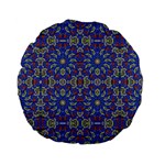 Colorful Ethnic Design Standard 15  Premium Flano Round Cushions Front