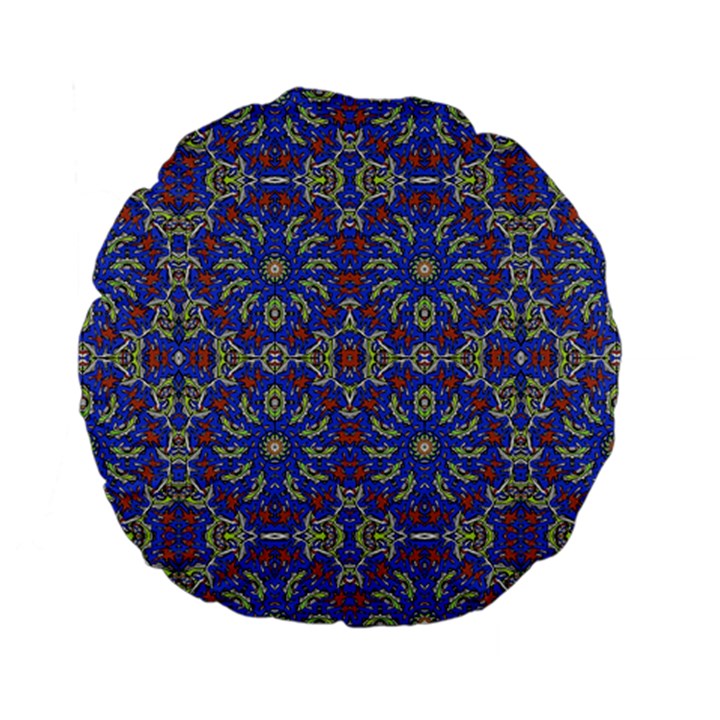 Colorful Ethnic Design Standard 15  Premium Flano Round Cushions