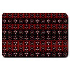 Dark Tiled Pattern Large Doormat  by linceazul