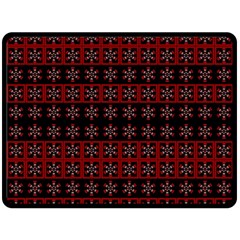 Dark Tiled Pattern Double Sided Fleece Blanket (large)  by linceazul