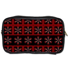 Dark Tiled Pattern Toiletries Bags 2-side by linceazul