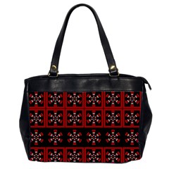 Dark Tiled Pattern Office Handbags (2 Sides)  by linceazul