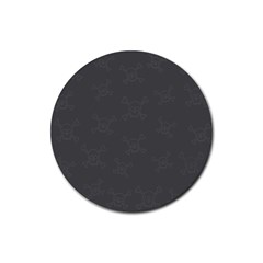 Skull Pattern Rubber Round Coaster (4 Pack)  by ValentinaDesign