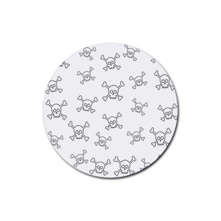 Skull pattern Rubber Coaster (Round) 