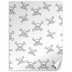 Skull Pattern Canvas 18  X 24   by ValentinaDesign