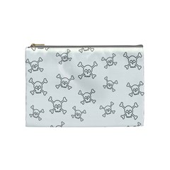 Skull Pattern Cosmetic Bag (medium)  by ValentinaDesign